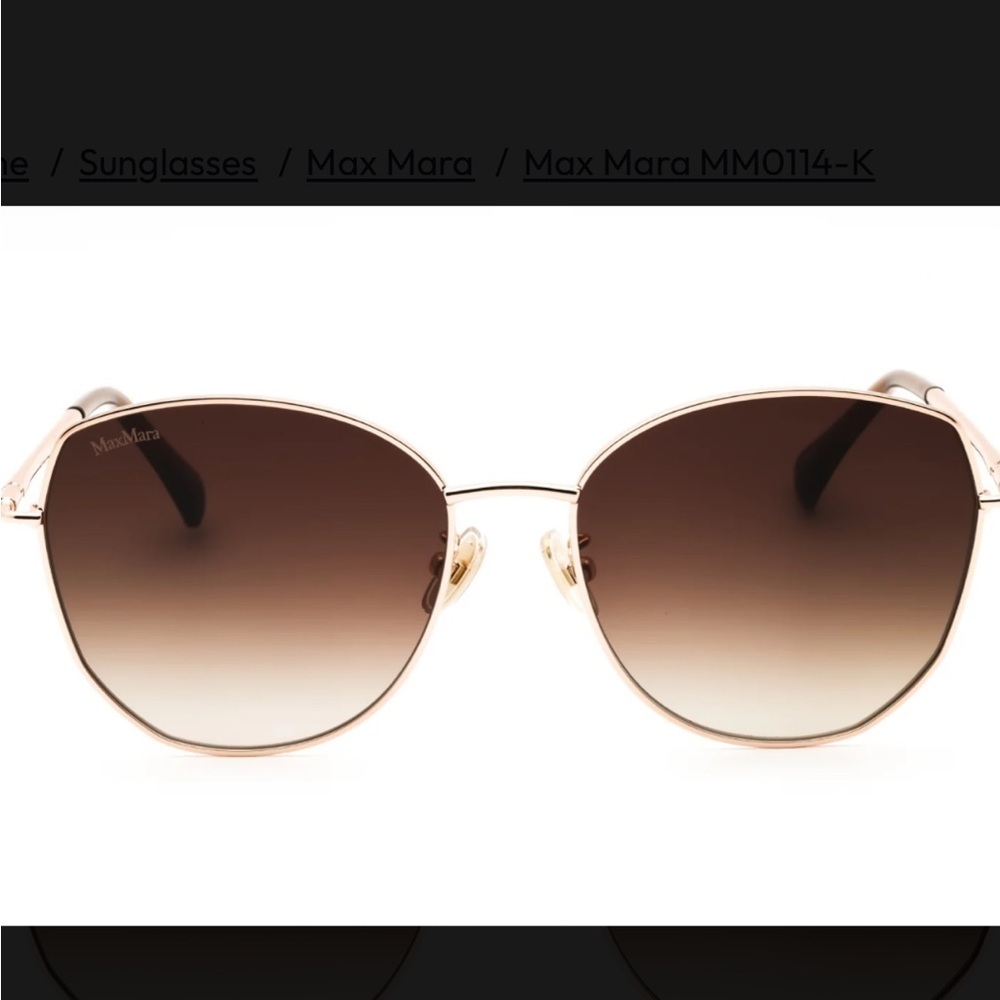 MaxMara Gold and Brown Sunglasses